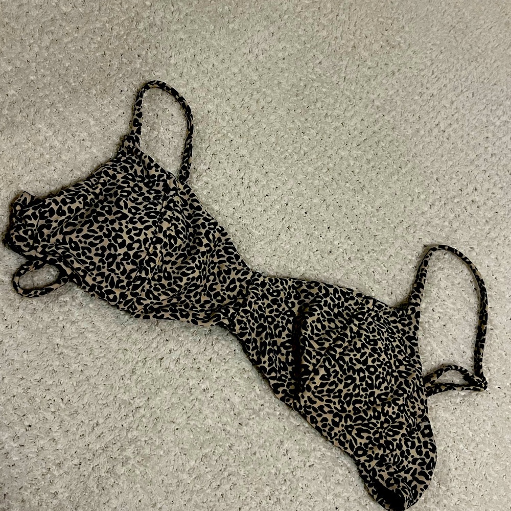 Cheetah print bikini top